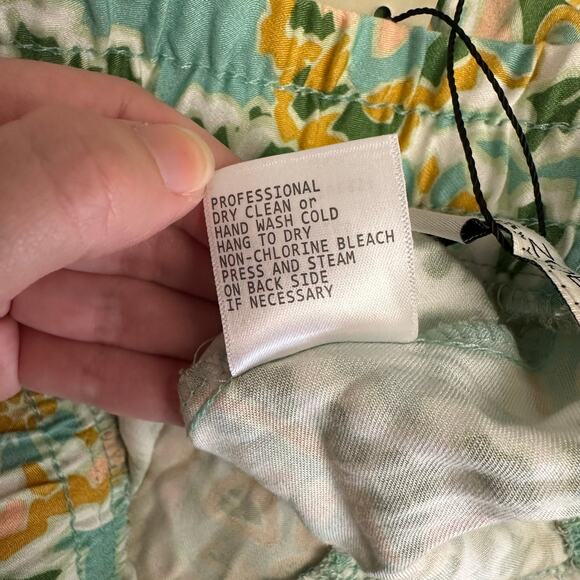 Rachel Zoe Womens Pants Large Wide‎ Leg Boho Paisley Print Aqua NWT Resort - Picture 10 of 11